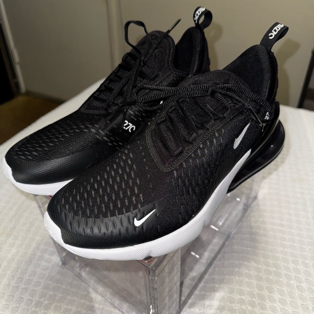 Nike Black/White Air Max 270-Style Men's Sneakers